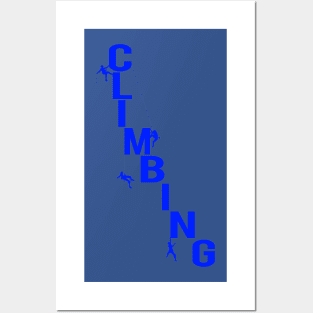 Climbing - Lettering With Silhouettes Posters and Art